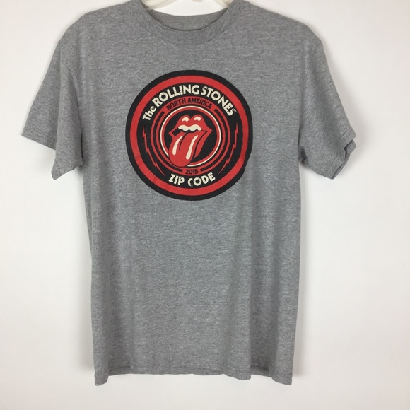 Zip Code Tops - Rolling Stones 2015 Zip Code Tour Graphic Tee M
